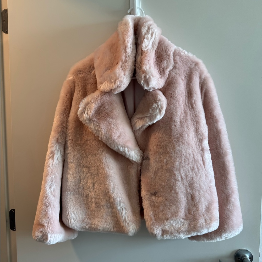 Pink VICTORIAS SECRET Fur Jacket - Size SMALL